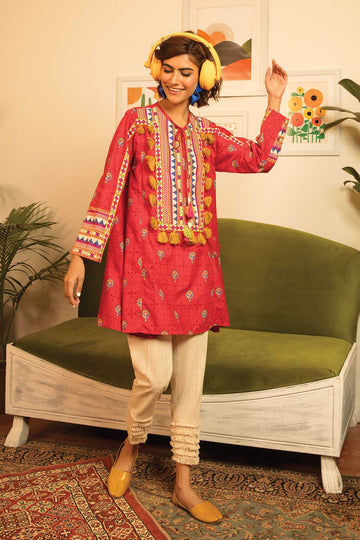 Khaadi ETP20221 RED Lawn Pret 2021